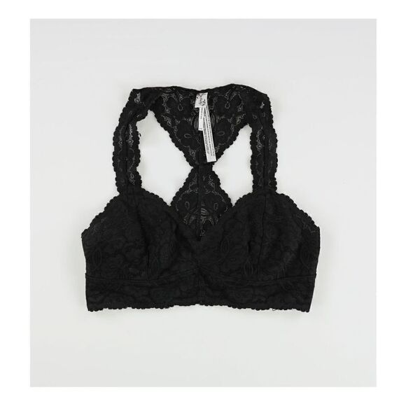 Free People Galloon Black Lace Racerback Bralette, Small - Picture 6 of 6